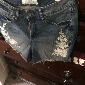 3.5 in hi rise shorts eureka emb size 12